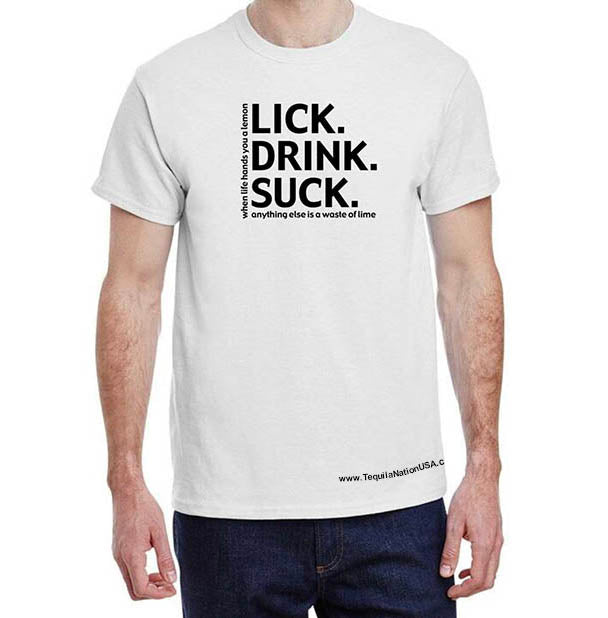 Lick. Drink. Suck.® Cotton Short-Sleeve T-Shirt - Here's To Ya, LLC