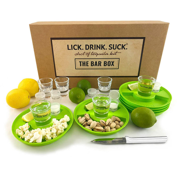 6-place setting Lick. Drink. Suck.® Bar Box for Tequila Drinkers