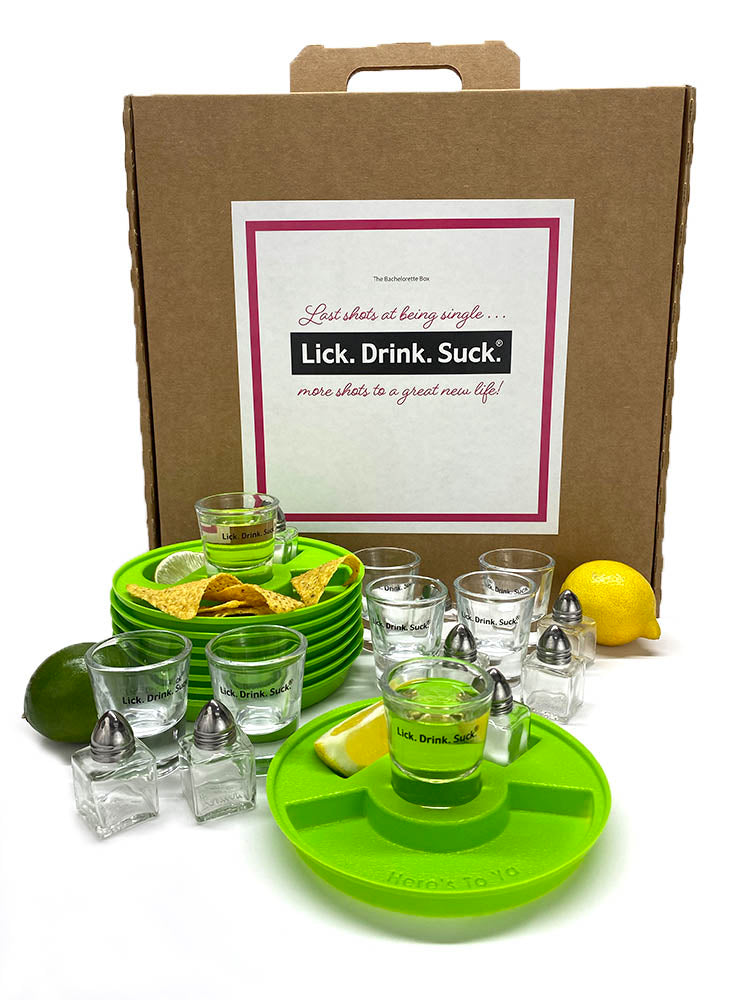 Lick. Drink. Suck.® Bachelorette Party Tequila Drinking Kit - 8 Place Setting